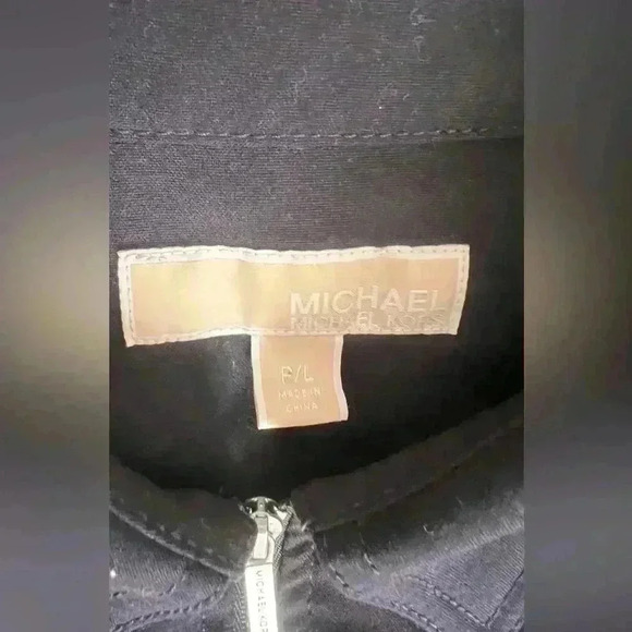 Michael Kors Belted Shirt Dress size Large Navy Blue - Picture 7 of 11